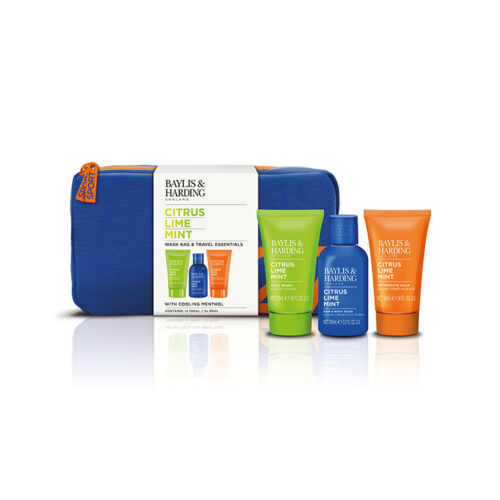 Men's Citrus Lime & Mint Wash Bag Gift Set