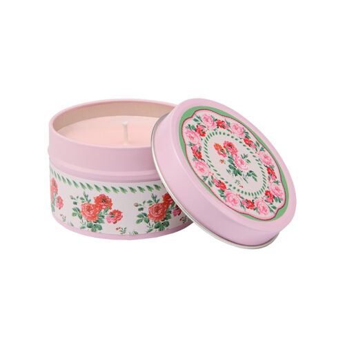 Coming Up Roses Candle Tin (Pink)